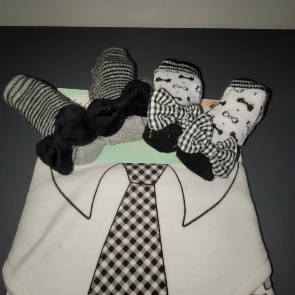 NWT Bibs and Socks with Ties and Bow Ties